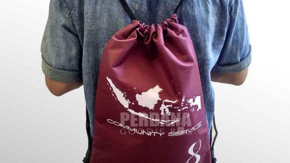 Jual Drawstring Bag Taslan Sablon Di Tanjung Duren