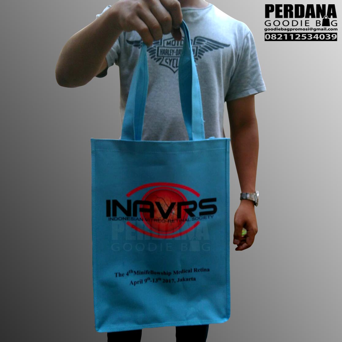 Tas jinjing D300 printing biru inavrs mira setiabudi 