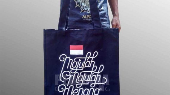 contoh tas bahan kanvas custom di Perdana